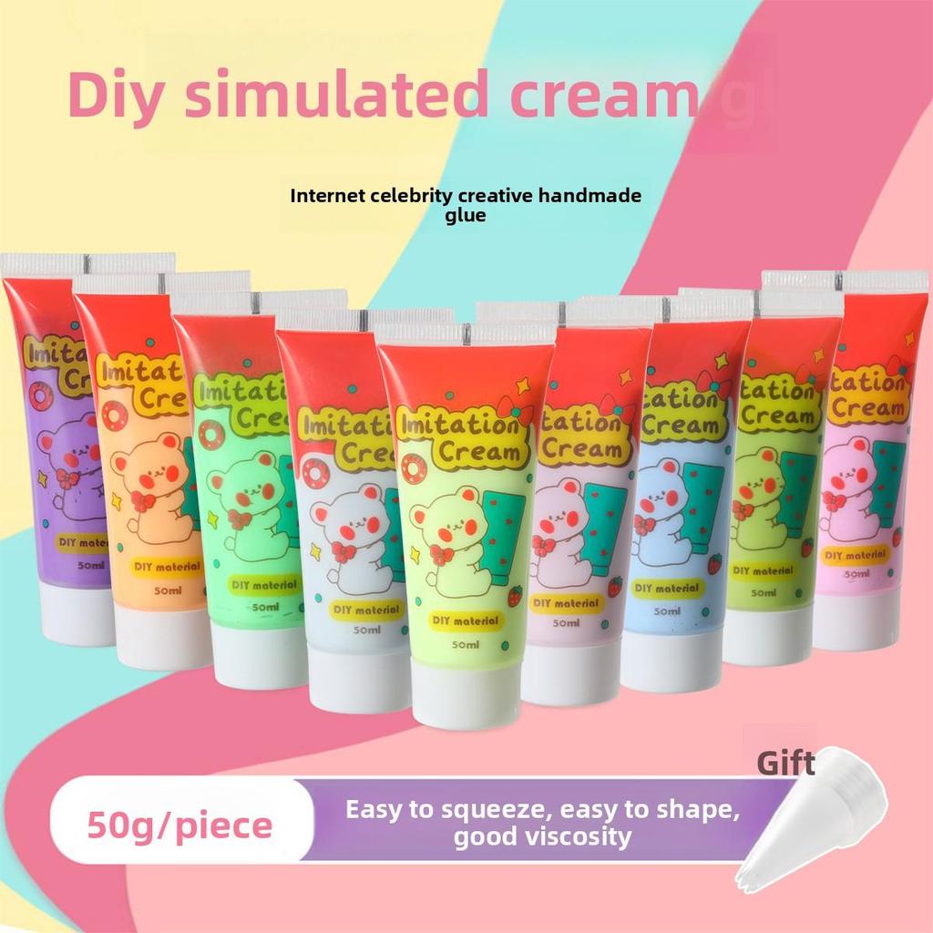 50g Eco-friendly and Easy-to-squeeze Simulated Cream Glue, Handcrafted Cream Glue Oil Glue