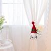 Christmas Curtain Tieback Hold Back Fastener With Magic Sticker Cute Rudolf Faceless Doll Curtain Buckle For Home Office Window