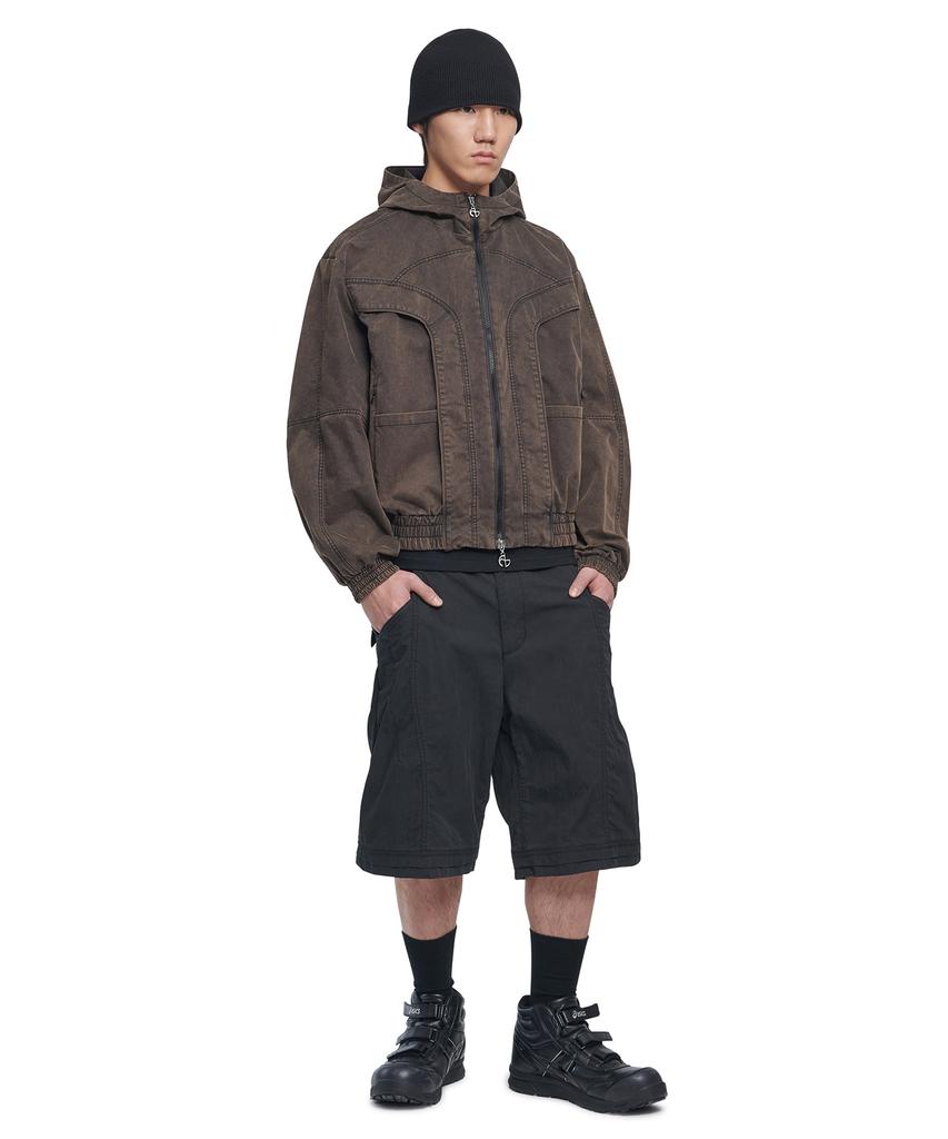 Nomanual Light Hooded Jacket - Bleached Black