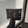 Милая косметичка на молнии, большая вместимость, вышивка, бант, сумка для хранения и стирки для женщин, пенал для туалетных принадлежностей
