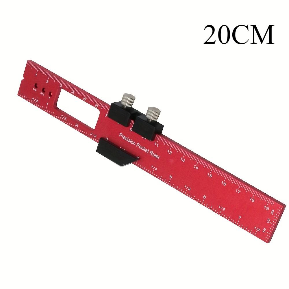 Деревообработка Прецизионная карманная линейка Алюминиевая раздвижная линейка Дюймовая и метрическая Т-образная линейка Квадратный разметочный инструмент со стопором