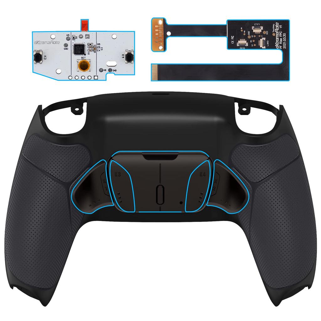 eXtremeRate Programmable Back Paddle Metal Version RISE4 Remap Kit Compatible with PS5 Controller Compatible with PS5 Controller with Upgrade Board