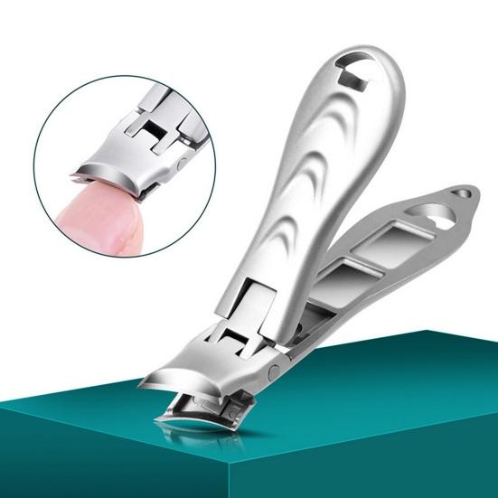 Портативные кусачки для ногтей с улавливателем, брызгозащищенные, острые, из нержавеющей стали, с широкими лезвиями, складные, маленькие