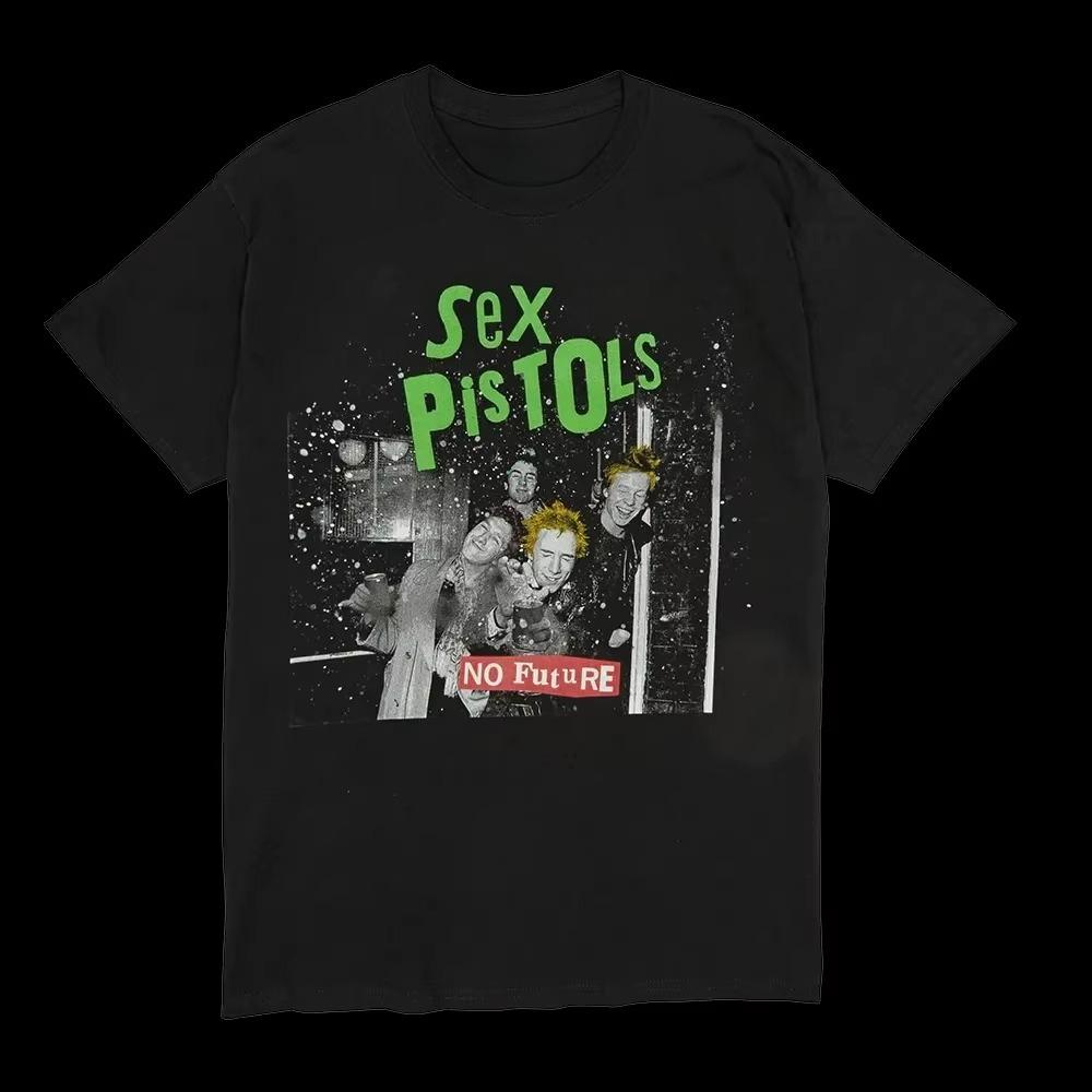 British Punk Rock Band Sex Pistols Classic Poster Print TShirt Unisexs Clothes Unisexs Summer Style Cotton Street Hip Hop Y2K Top
