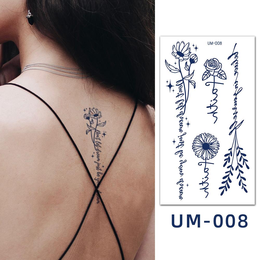 1 Sheets Waterproof Semi Permanent Long Lasting Fake Tattoos Women's Arm Fake Tattoos Herbal