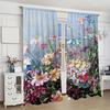 2 шт. универсальные всесезонные красочные цветочные цветы романтические цветочные цифровые печатные шторы карнизные шторы для гостиной декор