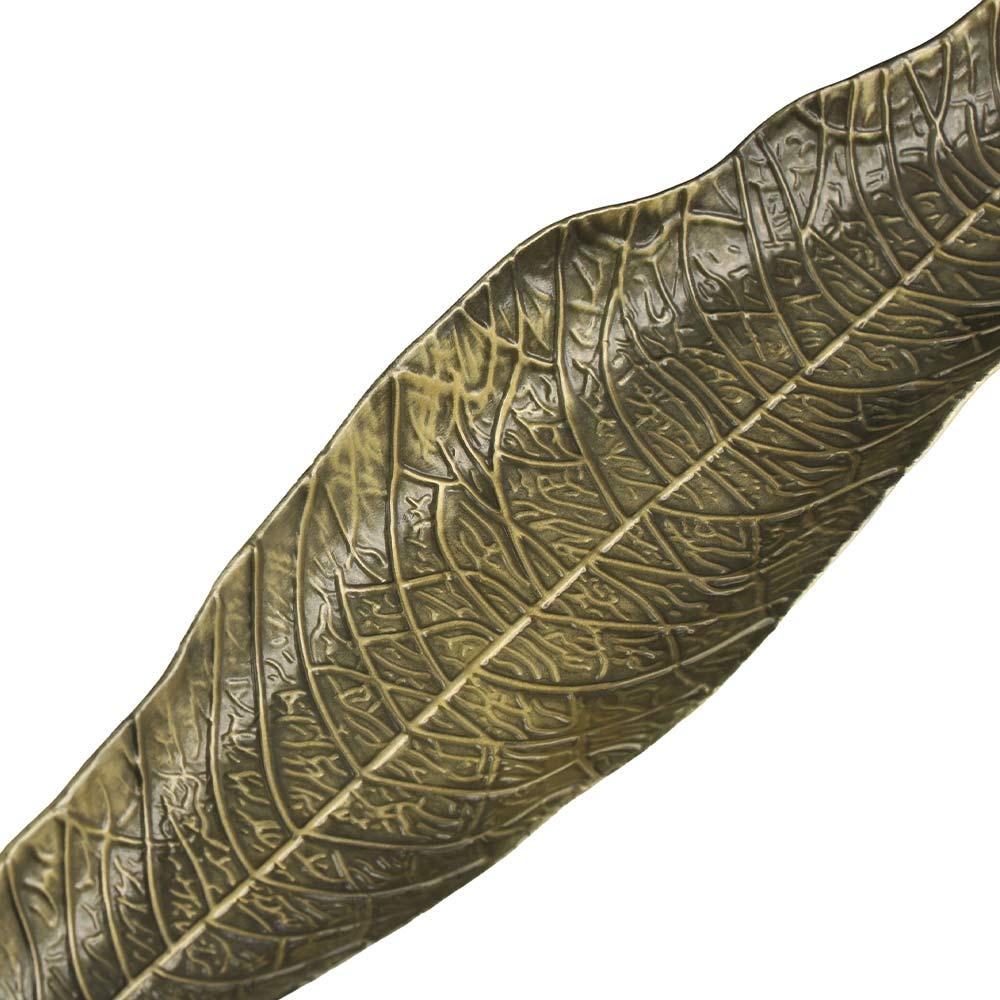 Retro Handmade Leaf Incense Tray Antique Leaf Design Incense Holder Zinc Alloy Vertical Incense Rack Gift