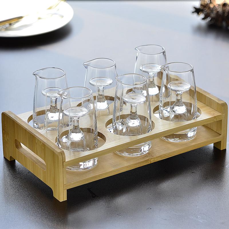 Стеклянные винные бокалы со шкалой, современный простой бытовой стеклянный разделитель вина, рюмки, барные наборы, бокалы для отеля Moutai, сгущенное вино