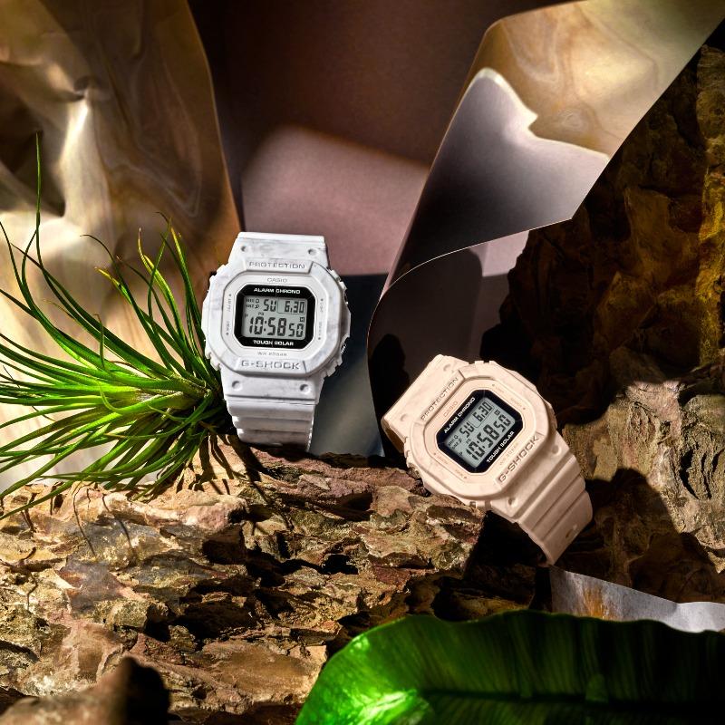 Casio Мужские часы G-SHOCK, смола, водостойкость 200 м, ударопрочность, будильник, кварцевые, GMS-S5600RT-7