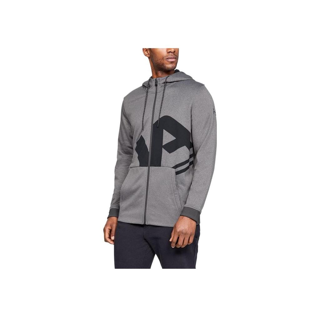 Under Armour UA Sports Training Fleece Casual Hooded Zip Sweatshirt Men sweatshirt Gray 1320756-019