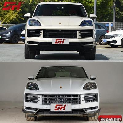 Высококачественный передний сплиттер MSY из углеродного волокна для Porsche Cayenne 9Y0.2, Сухой карбон, Легкая установка