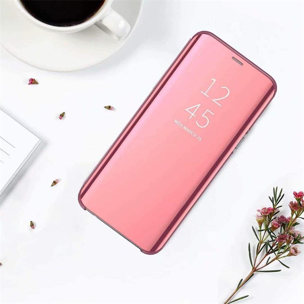 Роскошный смарт-чехол для Samsung Galaxy S24 Ultra S23 Plus S21 S20 FE S10 S9 S8 Plus S23 FE Зеркальный кожаный смарт-чехол-книжка с поддержкой