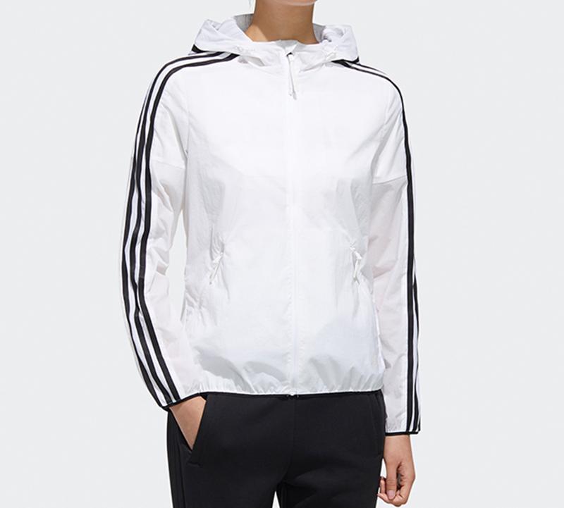 adidas Куртки Женские Белые С Капюшоном Умеренные Другие FT2881