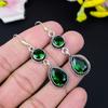 Chrome Diopside Gemstone Handmade 925 Sterling Silver Jewelry Earring 2.56" KG-418
