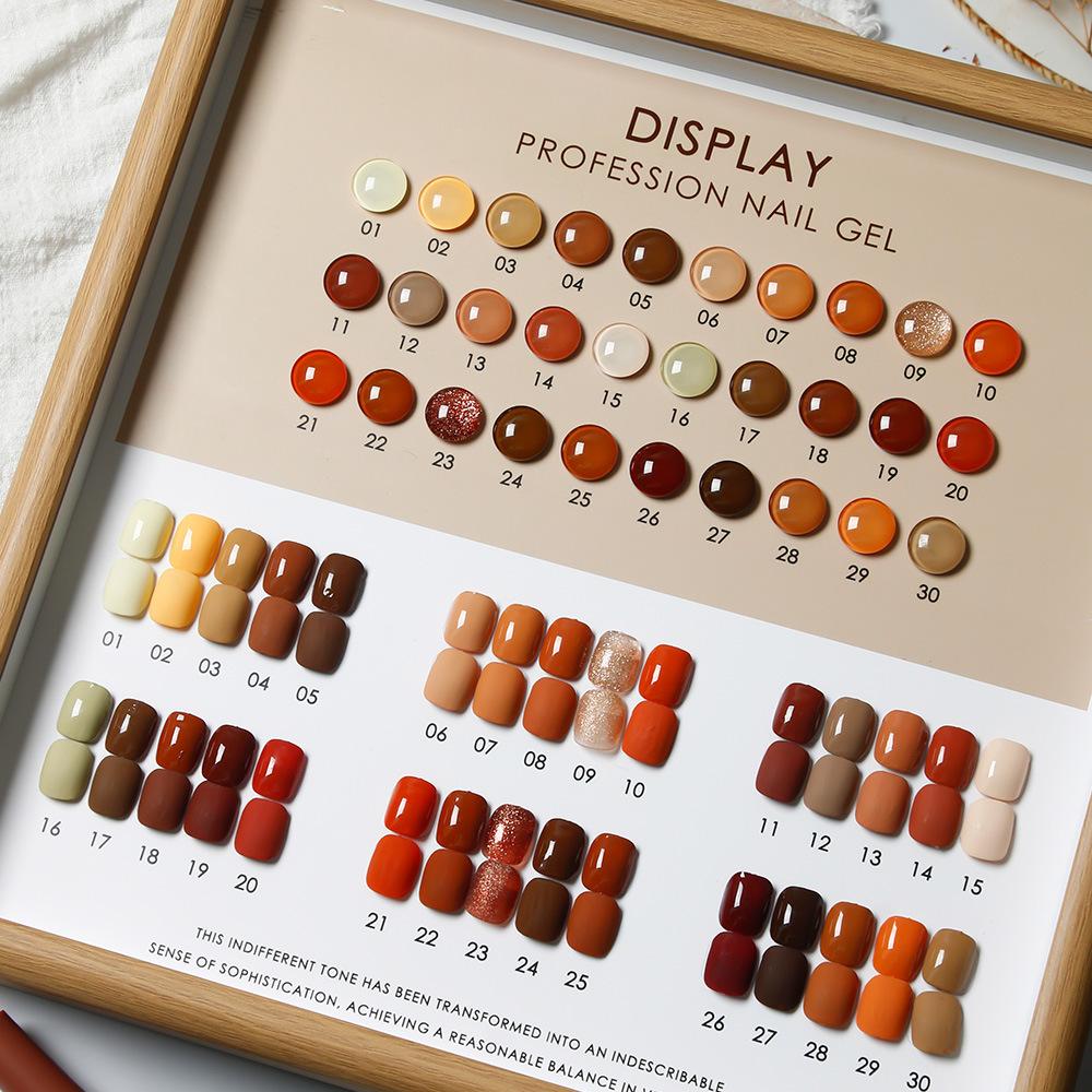 Карамельный молочный кофе с молоком, чай с молоком, кофейный лак для ногтей, клей, популярный цветной клей для ногтей, кофейный цвет, коричневый, светотерапия, нейл-арт