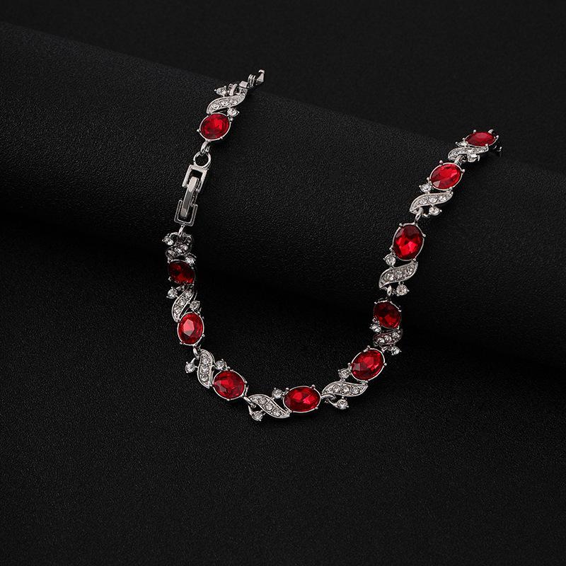 European and American cross-shaped color jewelry zircon colorful bracelet 11 colors optional women