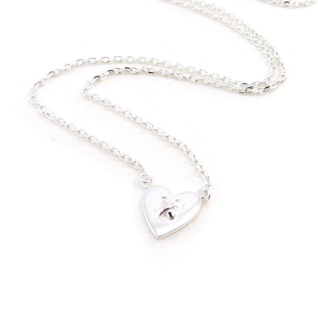 Les Trésors De Lily [I9807] - Серебряное колье «Любовь» (родиевое покрытие) - 10x10 мм