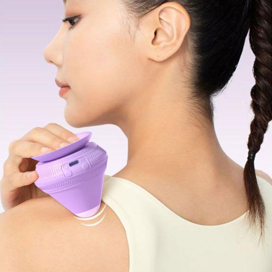 Электрический массажный мяч с присоской, 2 режима, регулируемый подогрев, вибрационный массажный мяч, тип C, перезаряжаемый, для всего тела, для снятия боли, фасциальный массажер