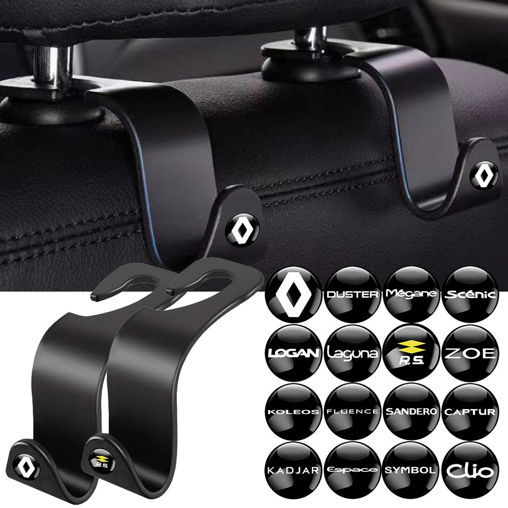 2/4Pcs Car Rear Seat Back Hooks Headrest Hanger Storage Clip for Renault RS Koleos Captur Kadjar Megane Clio Twingo Scenic DACIA n4444
