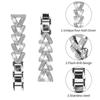 Zinc Alloy Twisted Watch Band Rhinestone Decor for Garmin Vivomove Sport/Venu 2 Plus Watch Strap