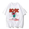Американская стрит-панк-рок-группа ACDC Хип-хоп Футболка с коротким рукавом Одежда Одежда Повседневная Мужская и женская футболка из 100% хлопка
