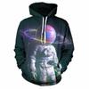 Fashion Men's Sweatshirt Planet 3D Digital Printing Casual Baseball Clothing Loose Hoodie Sweatshirt