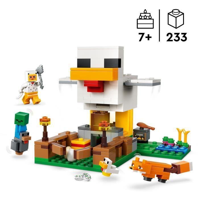 LEGO Minecraft 21585 La Ferme a Poulet - Jouet de Construction Fille ou Garçon des 7 ans