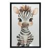 Plakat Mała Zebra Plakat Mała Zebra, 30X40 Cm, Rama Drewniana Biała, Papier Matowy 230 Gsm