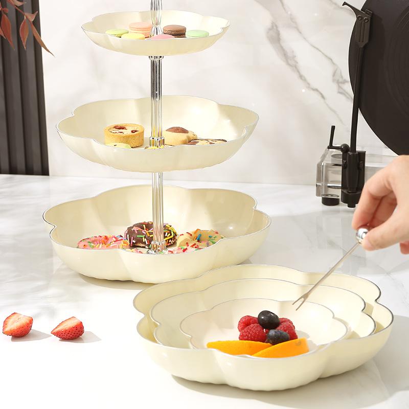 Роскошная многоярусная тарелка для подачи закусок и фруктов для декора гостиной или кофейного столика