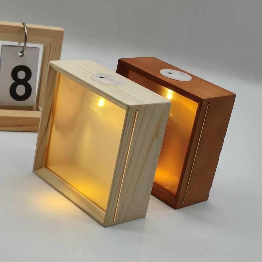 Прозрачная витрина со светодиодной подсветкой Ручная работа 3D фоторамка Неоконченная деревянная коробка Настольный