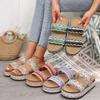 Women Slippers 2025 New Flats Platform Shoes Women Beach Casual Flat Sandals Bohemian Handmade Espadrilles Slippers Slides Women