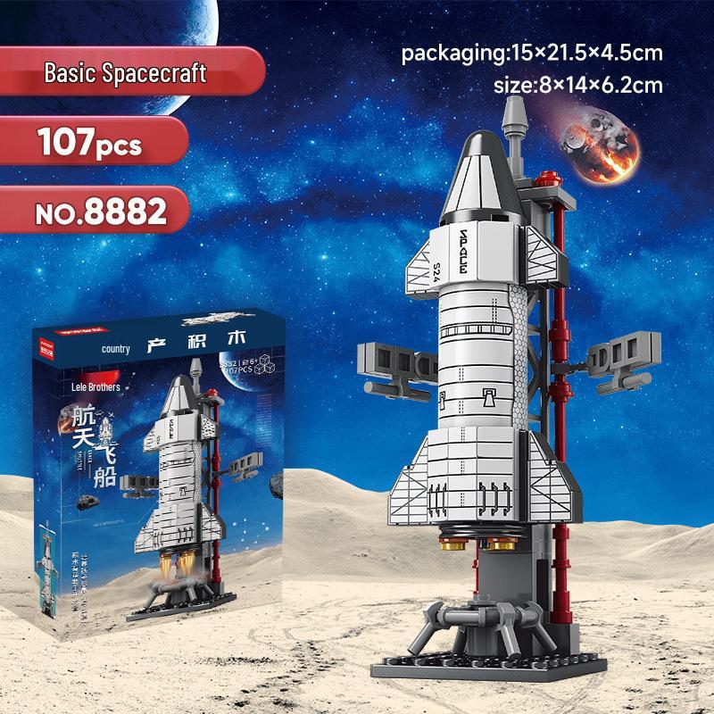 Spacecraft Starship Falcon Toy Building Blocks - Children's Rocket Assembly Set