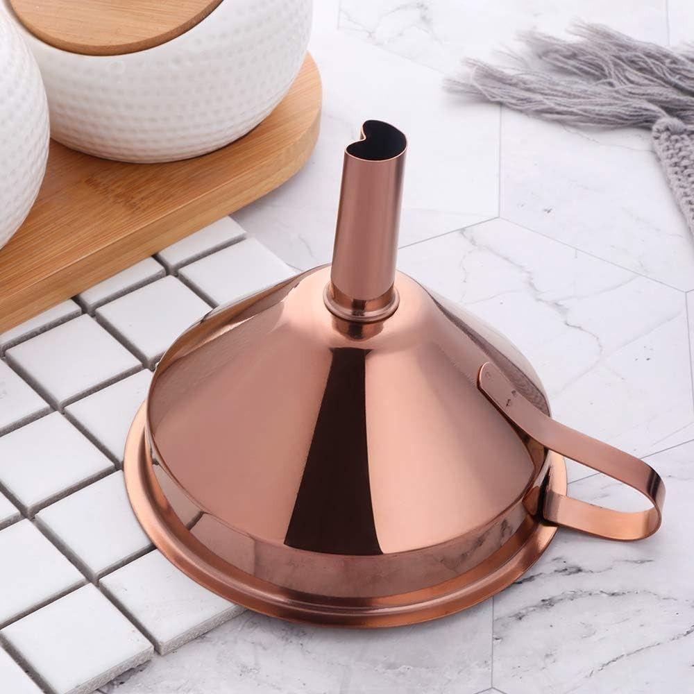 Detachable Strainer Kitchen Funnels Anti-slip Handle Funnel for Filling Small Bottles Oil