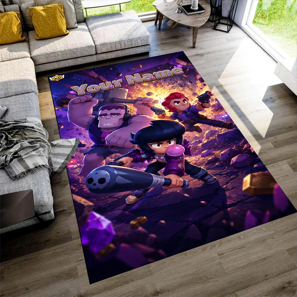 Supercell Customized Name Floor Mat Perfect for Hallway Living Rooms Entryway Kitchen Anti-slip Rug Decorate Offices Gift for Festivals