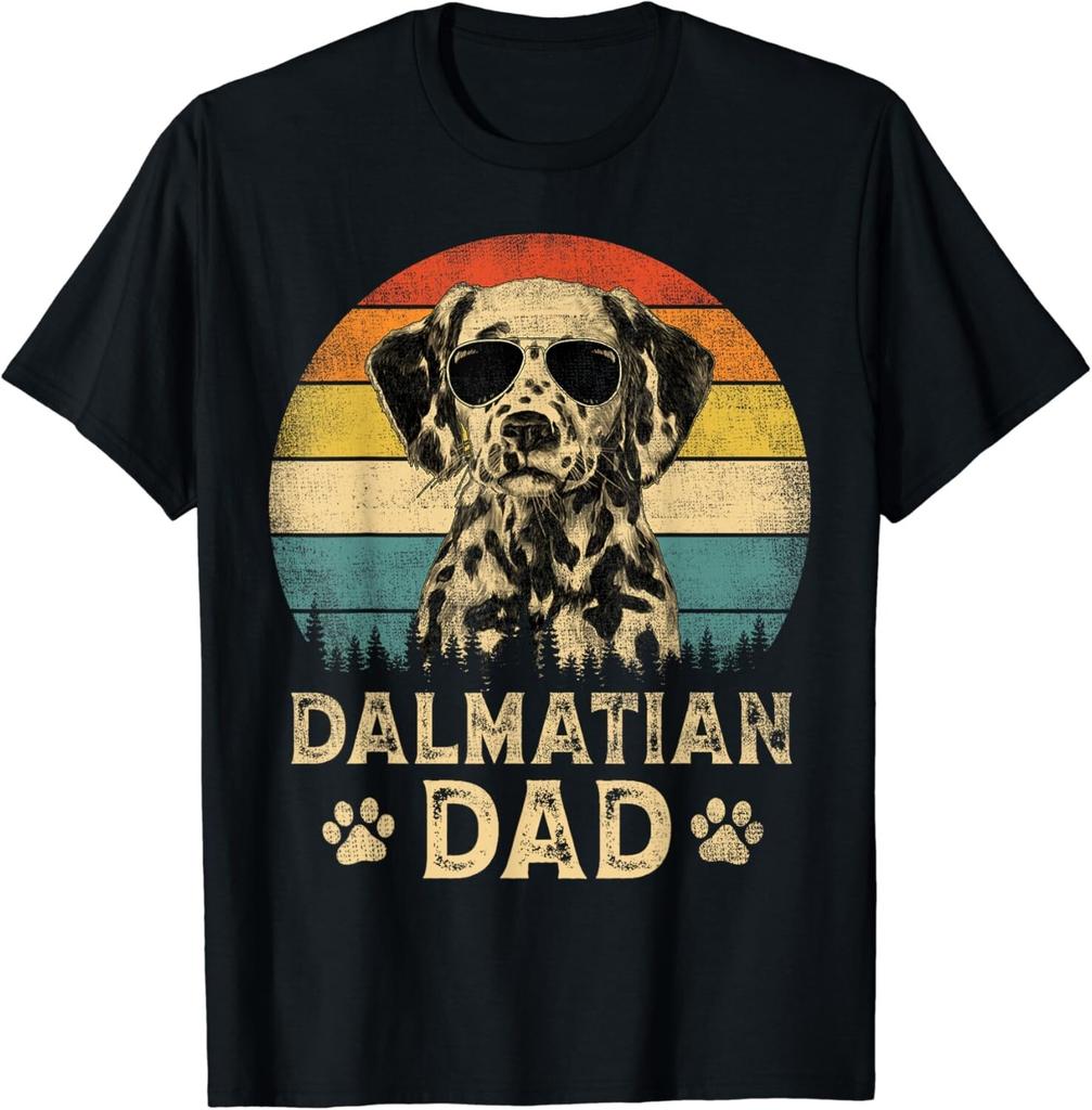 Vintage Dalmatian Dad Dog Lovers Father_s Day Tee Gift Unisex T-Shirt Mens Womens Tees Top