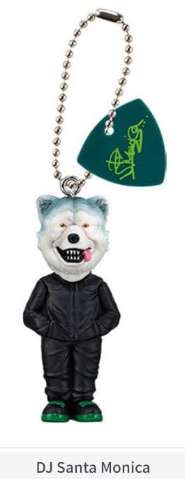 MAN WITH A MISSION 2024 Мерч Гача Коллекция из 5 фигурок Фигурка Человек с брелоком + (зеленый: Диджей Санта Моника)