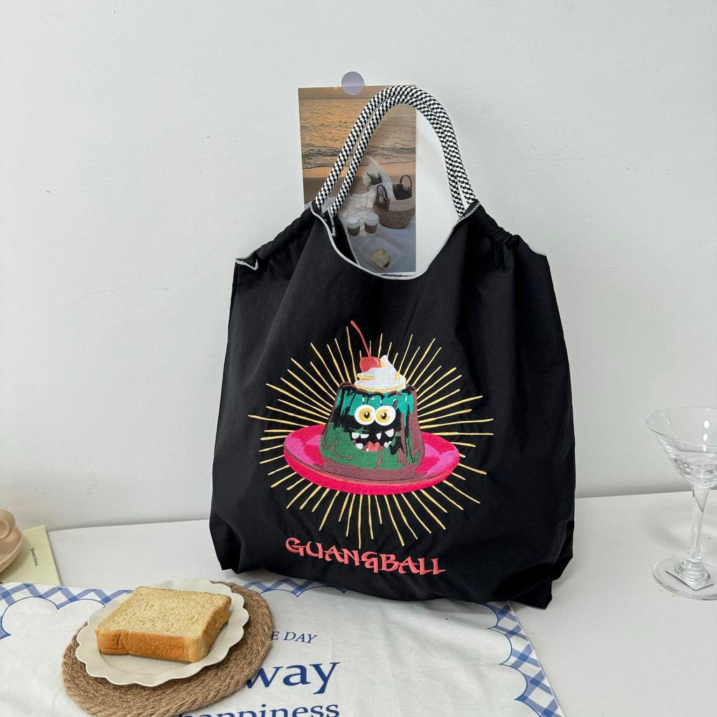 Экологичная женская нейлоновая сумка-тоут с японской вышивкой «желе»