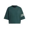 Originals Colorblock Striped Crew Neck Loose Short Sleeve T-Shirt Women Tops Green HS6774