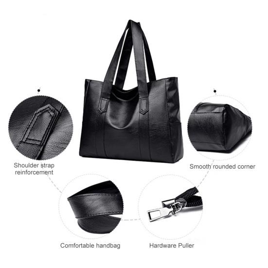 Женская сумка через плечо из искусственной кожи, сумка-тоут, большая вместительная сумка, сумка для поездок на выходные, вечеринок, шопинга, повседневных дел