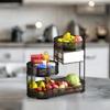 Countertop Fruit Basket Metal Wire Storage Basket Counter Serving Tray Space Saver Serving Stand Vegetables Storage Rack