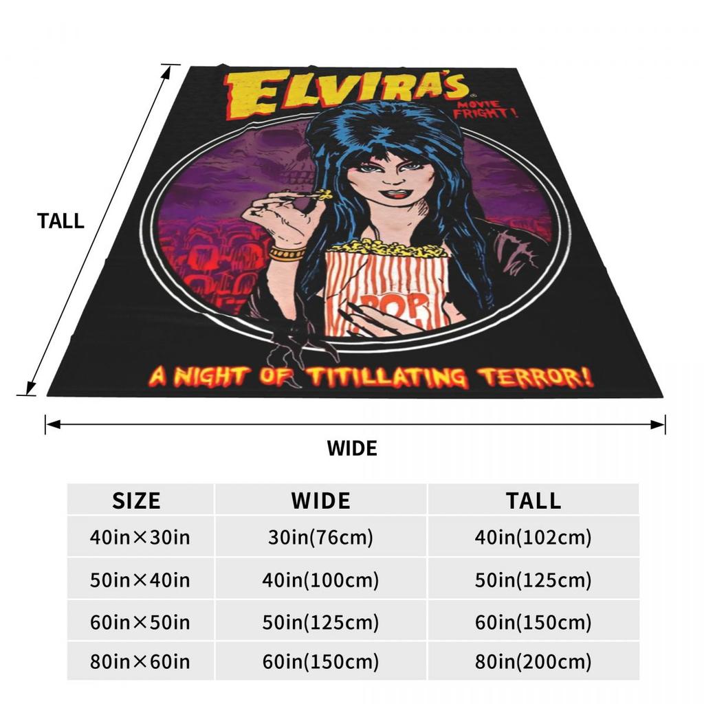 Фланелевое одеяло Elvira's Mistress Of The Dark, Готская королева, Супермягкий плед для дивана, кресла, Постельное покрывало, Чехол для дивана-кровати