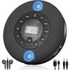 Портативный Bluetooth CD-плеер со встроенным стереодинамиком, персональный Walkman MP3-плеер, зарядка 2000 мАч, USB, SAUX, разъем для наушников