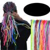 Повязка на голову с грязной косой в стиле хип-хоп, красочная веревка, радужная градиентная плетеная лента, аксессуары для волос