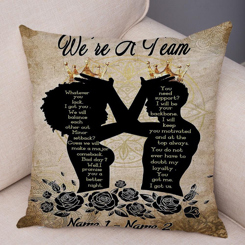 Чехол для подушки с изображением красивой леди, черная наволочка в африканском стиле для девочек, украшение для дивана, автомобиля, дома, наволочка