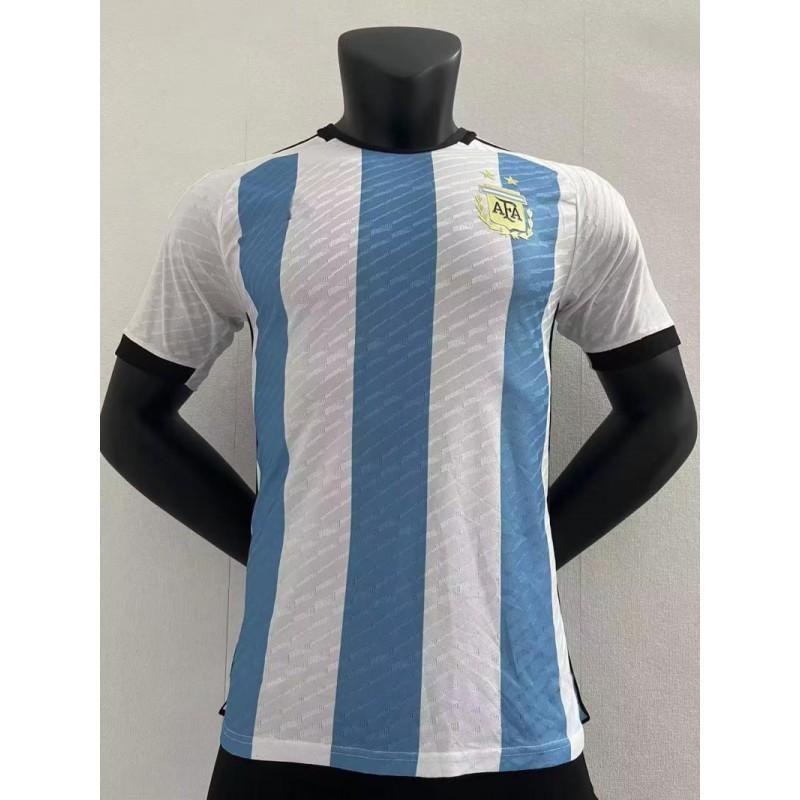 Argentina National Team Home Jersey World Cup Player Version 10 Messi Di Maria Soccer Shirt Men Women