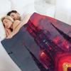 Cyberpunk Cathedral In Sunset Throw Blanket Weighted Summer Beddings Giant Sofa For Baby Blankets