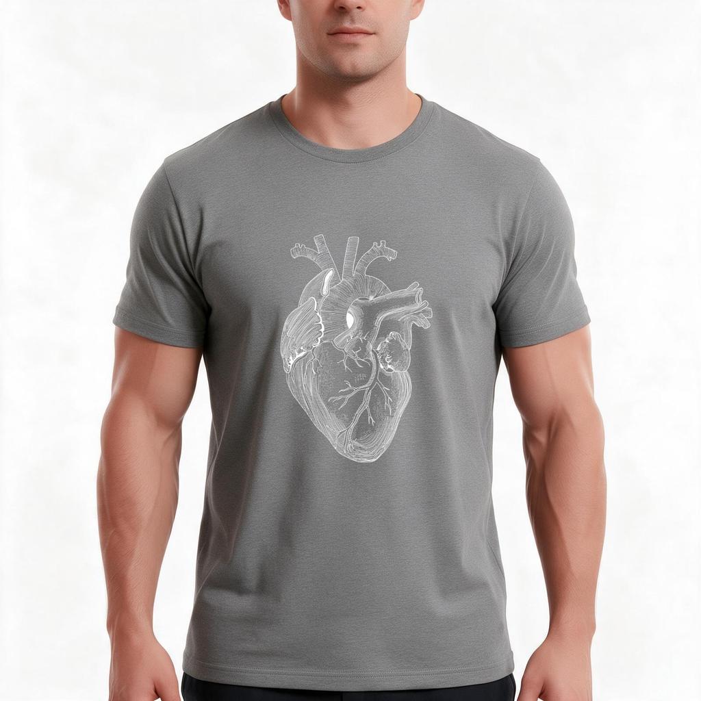 Heart TShirt Summer Casual Cotton Tee Oversized Streetwear Tops Vintage Graphic Print Loose Fit Short Sleeve Cotton