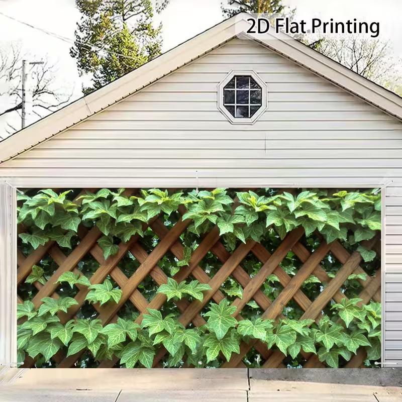2D Vintage Wood Lattice Green Vine Backdrop Wedding Photo Booth Background