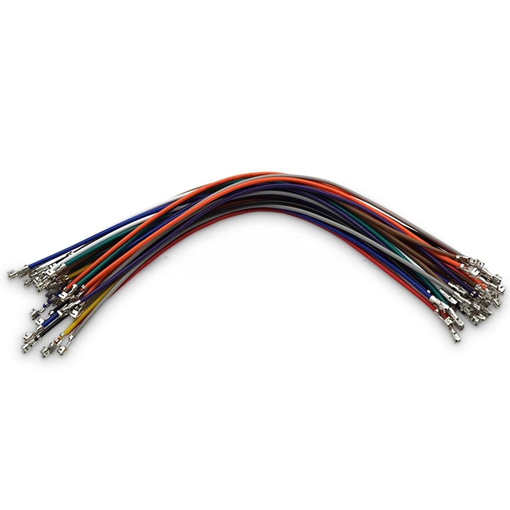 50 шт. XH 2,54 мм 24 AWG Двухголовочный с клеммами, без корпуса 10/20/30 см, female-female, электронный провод