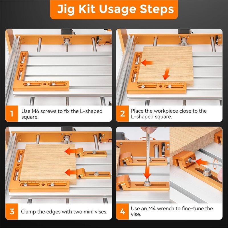 Fresh CNC Workpiece Positioning Fixture, CNC Vise/CNC Clamps For T-Slot & Perforated Tables - Engraving, And DIY Projects